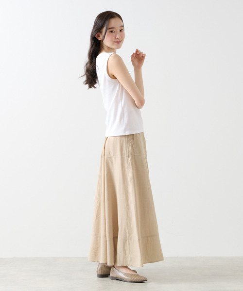 LOGEMENT DE CLAIRE(ロジュモンドクレール)の「ノースリーブプルオーバー(Tシャツ/カットソー・レディース・ブラック/チャコールグレー/オフホワイト・FREE)」の6枚目の写真