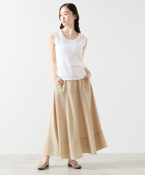 LOGEMENT DE CLAIRE(ロジュモンドクレール)の「ノースリーブプルオーバー(Tシャツ/カットソー・レディース・ブラック/チャコールグレー/オフホワイト・FREE)」の8枚目の写真