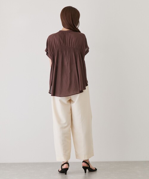 Jayro（ジャイロ）の「麻調シアースパンブラウス（シャツ/ブラウス・レディース・ブラック/ミント/ダークブラウン/ブルー系その他4/ベージュ・FREE）」の17枚目の写真