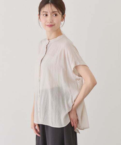 Jayro（ジャイロ）の「麻調シアースパンブラウス（シャツ/ブラウス・レディース・ブラック/ミント/ダークブラウン/ブルー系その他4/ベージュ・FREE）」の19枚目の写真
