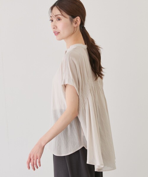 Jayro（ジャイロ）の「麻調シアースパンブラウス（シャツ/ブラウス・レディース・ブラック/ミント/ダークブラウン/ブルー系その他4/ベージュ・FREE）」の20枚目の写真