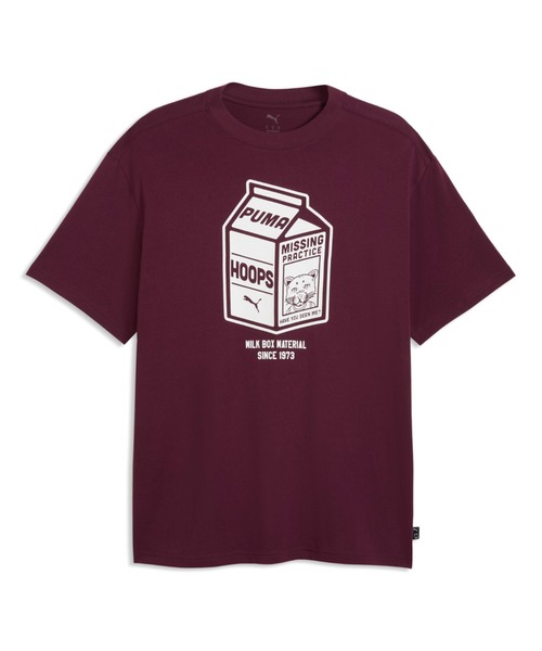 PUMA(プーマ)の「PUMA プーマ メンズ バスケットボール ジュニア ヴァーシティ 半袖 Tシャツ(Tシャツ/カットソー・メンズ・バーガンディー/ブラック・X-LARGE/SMALL/MEDIUM/LARGE/X-SMALL)」の1枚目の写真