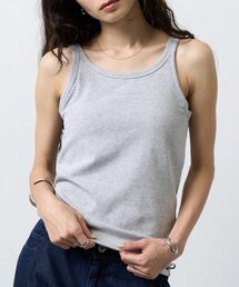 カップ付リブタンクトップ