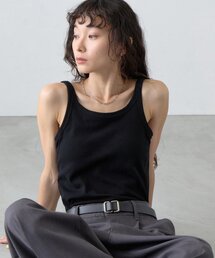 カップ付リブタンクトップ