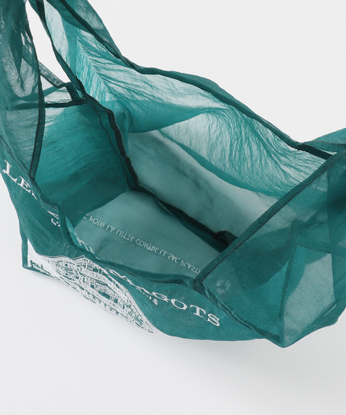 EDIFICE(エディフィス)の「LES DEUX MAGOTS (ドゥマゴ) for BRIGITTE TANAKA Organza BAG(トートバッグ・メンズ・グリーン・FREE)」の8枚目の写真
