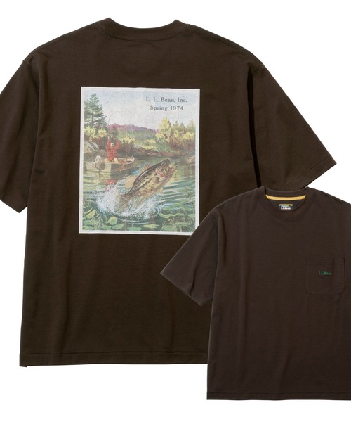 L.L.Bean(エルエルビーン)の「【JAPAN EDITION】ビーンズ 1974 カタログ・ティ(Tシャツ/カットソー・メンズ・ブラウン/ネイビー/アイボリー・LARGE/MEDIUM/SMALL)」の1枚目の写真
