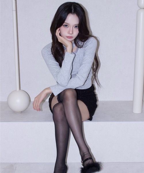 REINE NOIRE(レーヌノワール)の「femme chic tops. / ファム シック トップス(Tシャツ/カットソー・レディース・グレー・FREE)」の11枚目の写真