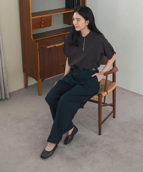 URBAN RESEARCH DOORS(アーバンリサーチドアーズ)の「ハイウエストストレッチチノパンツ(その他パンツ・レディース・ベージュ/ネイビー・SMALL/MEDIUM)」の5枚目の写真
