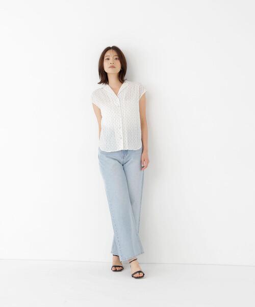 NATURAL BEAUTY BASIC(ナチュラルビューティーベーシック)の「ドット開襟ブラウス(シャツ/ブラウス・レディース・ブラック系その他/ホワイト系その他・FREE)」の17枚目の写真