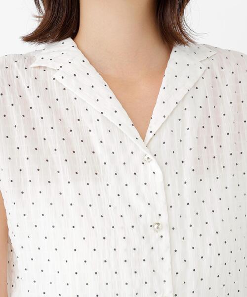 NATURAL BEAUTY BASIC(ナチュラルビューティーベーシック)の「ドット開襟ブラウス(シャツ/ブラウス・レディース・ブラック系その他/ホワイト系その他・FREE)」の22枚目の写真