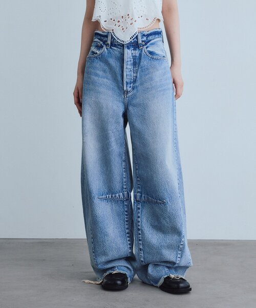 CODE A(コードエー)の「NEEDBY VINTAGE|AKIBA(デニムパンツ・レディース・サックスブルー・24/25/26/27)」の1枚目の写真