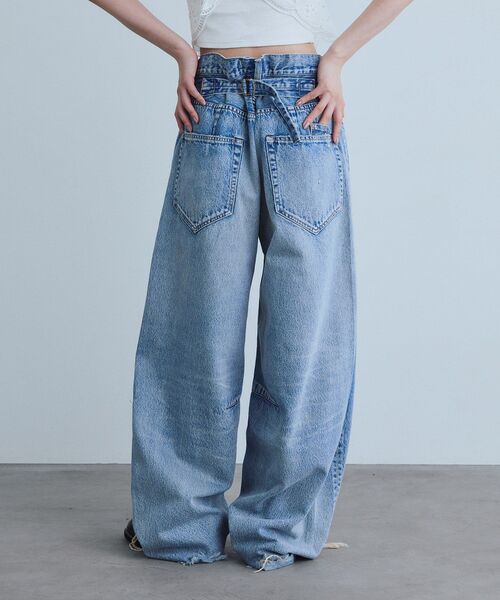 CODE A(コードエー)の「NEEDBY VINTAGE|AKIBA(デニムパンツ・レディース・サックスブルー・24/25/26/27)」の3枚目の写真