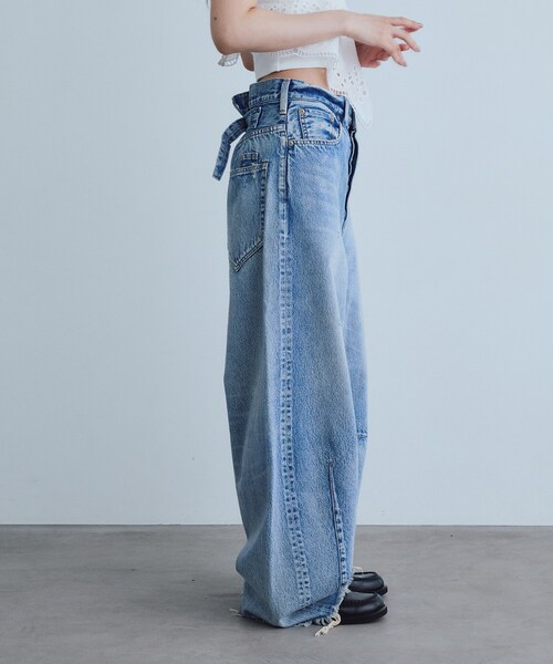 CODE A(コードエー)の「NEEDBY VINTAGE|AKIBA(デニムパンツ・レディース・サックスブルー・24/25/26/27)」の4枚目の写真