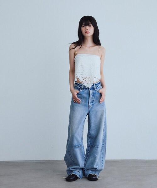 CODE A(コードエー)の「NEEDBY VINTAGE|AKIBA(デニムパンツ・レディース・サックスブルー・24/25/26/27)」の7枚目の写真