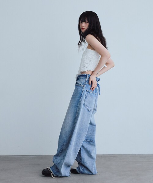 CODE A(コードエー)の「NEEDBY VINTAGE|AKIBA(デニムパンツ・レディース・サックスブルー・24/25/26/27)」の8枚目の写真