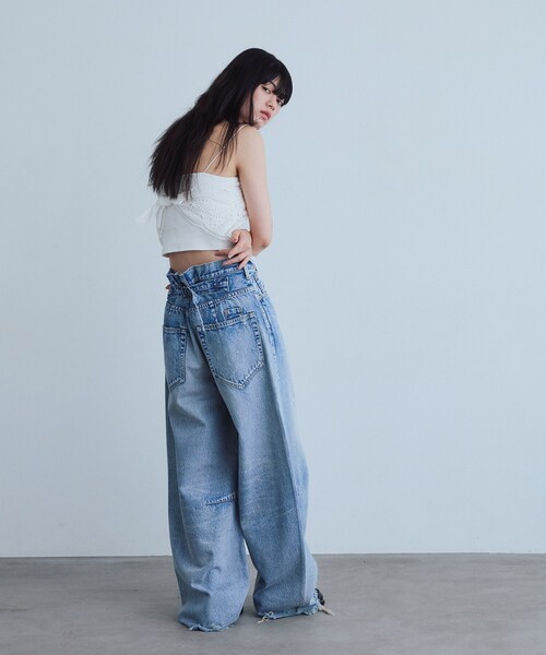 CODE A(コードエー)の「NEEDBY VINTAGE|AKIBA(デニムパンツ・レディース・サックスブルー・24/25/26/27)」の9枚目の写真