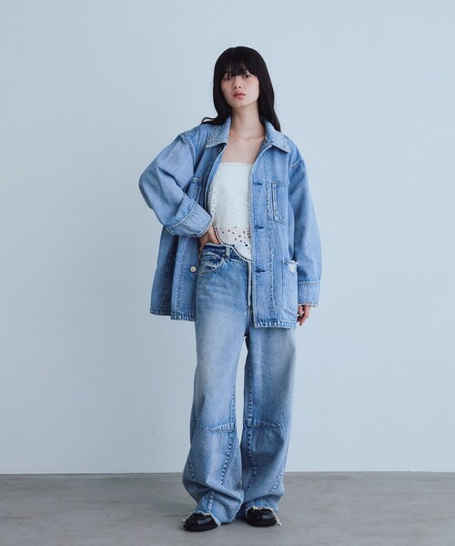 CODE A(コードエー)の「NEEDBY VINTAGE|AKIBA(デニムパンツ・レディース・サックスブルー・24/25/26/27)」の10枚目の写真
