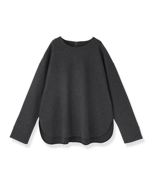 UNTITLED(アンタイトル)の「【セットアップ可/スウェットライク】袖口シャツドッキングプルオーバー(Tシャツ/カットソー・レディース・チャコールグレー/ブラック/アイボリー・00/02/04/44)」の4枚目の写真