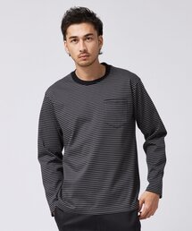 TAKEO KIKUCHI | シルケット ボーダー 長袖 Tシャツ(Tシャツ/カットソー)