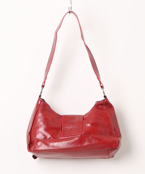 Burner(バーナー)の「【Leathen Leather(レーセンレザー)】ダメージ加工 バイカラー脇下ショルダーバッグ lea-shbag-32-13(ショルダーバッグ・レディース・レッド/ブラック・FREE)」の3枚目の写真