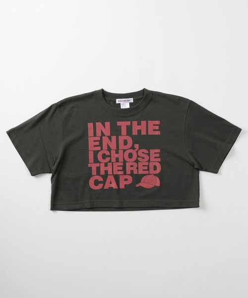 Red Cap Girl（レッドキャプガール）の「【70】【RED CAP GIRL/レッドキャップガール】韓国ストリート風 スタイルアップ ショート丈 半袖Tシャツ/クルーネック/ワイド/レディース（Tシャツ/カットソー・レディース・ホワイト/チャコールグレー/ピンク/ブラック・M/L）」の9枚目の写真