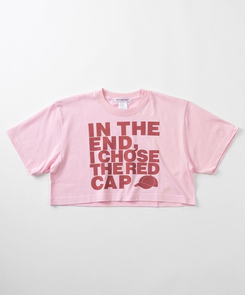 Red Cap Girl（レッドキャプガール）の「【70】【RED CAP GIRL/レッドキャップガール】韓国ストリート風 スタイルアップ ショート丈 半袖Tシャツ/クルーネック/ワイド/レディース（Tシャツ/カットソー・レディース・ホワイト/チャコールグレー/ピンク/ブラック・M/L）」の11枚目の写真