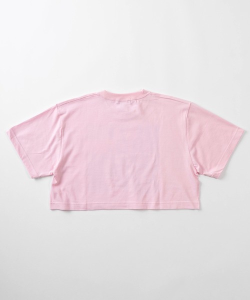 Red Cap Girl（レッドキャプガール）の「【70】【RED CAP GIRL/レッドキャップガール】韓国ストリート風 スタイルアップ ショート丈 半袖Tシャツ/クルーネック/ワイド/レディース（Tシャツ/カットソー・レディース・ホワイト/チャコールグレー/ピンク/ブラック・M/L）」の12枚目の写真