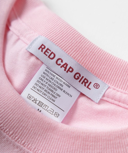 Red Cap Girl（レッドキャプガール）の「【70】【RED CAP GIRL/レッドキャップガール】韓国ストリート風 スタイルアップ ショート丈 半袖Tシャツ/クルーネック/ワイド/レディース（Tシャツ/カットソー・レディース・ホワイト/チャコールグレー/ピンク/ブラック・M/L）」の14枚目の写真