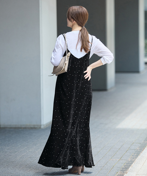 IENA(イエナ)の「COUTURE D'ADAM/クチュールドアダム 別注 Glitter Dress ワンピース(ワンピース・レディース・ブラック・36)」の6枚目の写真