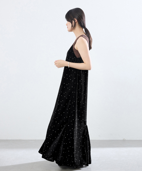 IENA(イエナ)の「COUTURE D'ADAM/クチュールドアダム 別注 Glitter Dress ワンピース(ワンピース・レディース・ブラック・36)」の7枚目の写真