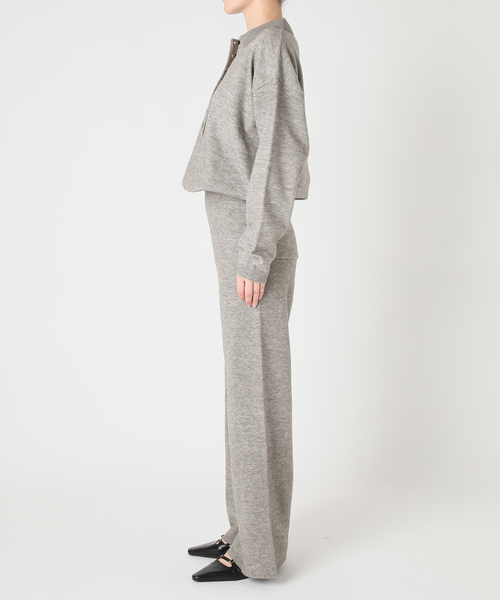 U by SPICK&SPAN(ユーバイスピックアンドスパン)の「襟つきニットロングオールインワン(つなぎ/オールインワン・レディース・チャコールグレー/ホワイト・38/36)」の18枚目の写真