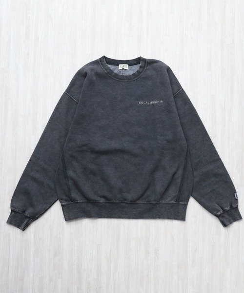 The Endless Summer（エンドレスサマー）の「TES VINTAGE BANDANA EMB PIGMENT BIG SWEAT / クルーネックスウェット（スウェット・メンズ・ネイビー/ブラウン/ブラック・SMALL/MEDIUM/LARGE/X-LARGE）」の5枚目の写真