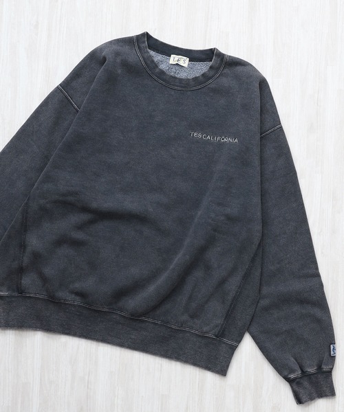 The Endless Summer（エンドレスサマー）の「TES VINTAGE BANDANA EMB PIGMENT BIG SWEAT / クルーネックスウェット（スウェット・メンズ・ネイビー/ブラウン/ブラック・SMALL/MEDIUM/LARGE/X-LARGE）」の7枚目の写真