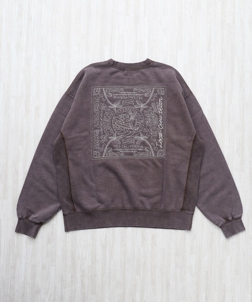 The Endless Summer（エンドレスサマー）の「TES VINTAGE BANDANA EMB PIGMENT BIG SWEAT / クルーネックスウェット（スウェット・メンズ・ネイビー/ブラウン/ブラック・SMALL/MEDIUM/LARGE/X-LARGE）」の11枚目の写真