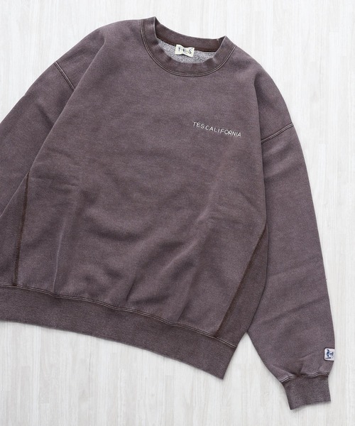 The Endless Summer（エンドレスサマー）の「TES VINTAGE BANDANA EMB PIGMENT BIG SWEAT / クルーネックスウェット（スウェット・メンズ・ネイビー/ブラウン/ブラック・SMALL/MEDIUM/LARGE/X-LARGE）」の12枚目の写真