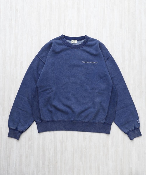 The Endless Summer（エンドレスサマー）の「TES VINTAGE BANDANA EMB PIGMENT BIG SWEAT / クルーネックスウェット（スウェット・メンズ・ネイビー/ブラウン/ブラック・SMALL/MEDIUM/LARGE/X-LARGE）」の15枚目の写真