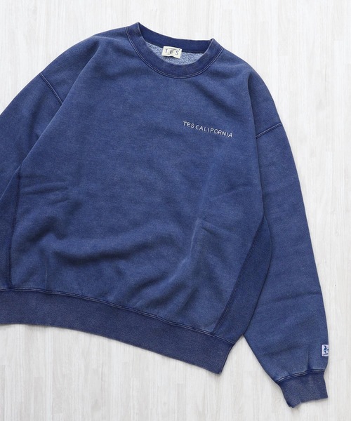 The Endless Summer（エンドレスサマー）の「TES VINTAGE BANDANA EMB PIGMENT BIG SWEAT / クルーネックスウェット（スウェット・メンズ・ネイビー/ブラウン/ブラック・SMALL/MEDIUM/LARGE/X-LARGE）」の17枚目の写真