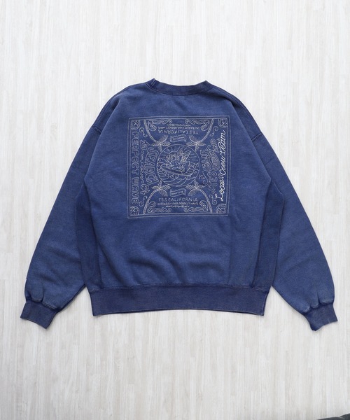 The Endless Summer（エンドレスサマー）の「TES VINTAGE BANDANA EMB PIGMENT BIG SWEAT / クルーネックスウェット（スウェット・メンズ・ネイビー/ブラウン/ブラック・SMALL/MEDIUM/LARGE/X-LARGE）」の16枚目の写真