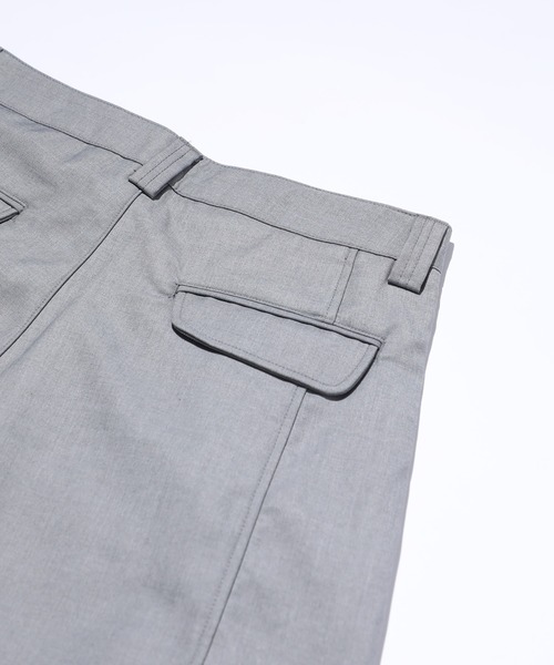 MAISON CLUB(メゾンクラブ)の「【MAISON CLUB】Action Pleated Wide Curve Pants / ワイドカーブパンツ アクションプリーツ入り SNF(その他パンツ・メンズ・ブラック/グレー・M/L)」の5枚目の写真