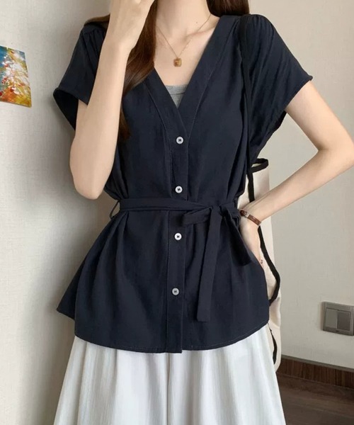 Girly Doll（ガーリードール）の「フェイクツーピースプルオーバー（その他トップス・レディース・ホワイト/ネイビー・M/L）」の17枚目の写真