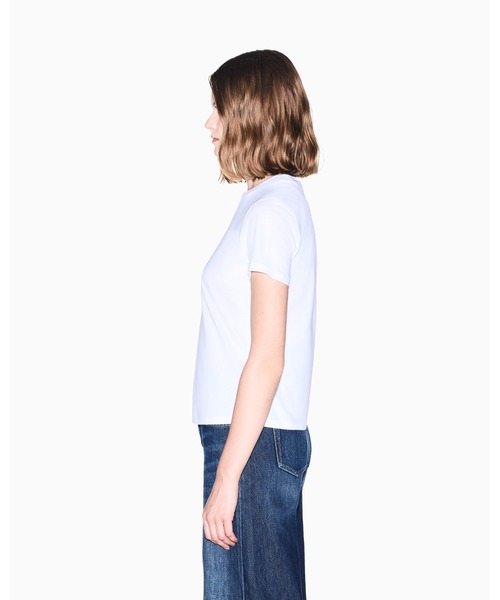 ARMANI EXCHANGE(アルマーニエクスチェンジ)の「【A|X アルマーニ エクスチェンジ】<オンライン限定>AXロゴ 半袖クルーネックTシャツ/REGULAR BOXY(Tシャツ/カットソー・レディース・ホワイト/ブラック・MEDIUM/LARGE/X-SMALL/X-LARGE/SMALL)」の7枚目の写真