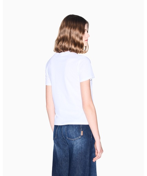 ARMANI EXCHANGE(アルマーニエクスチェンジ)の「【A|X アルマーニ エクスチェンジ】<オンライン限定>AXロゴ 半袖クルーネックTシャツ/REGULAR BOXY(Tシャツ/カットソー・レディース・ホワイト/ブラック・MEDIUM/LARGE/X-SMALL/X-LARGE/SMALL)」の8枚目の写真