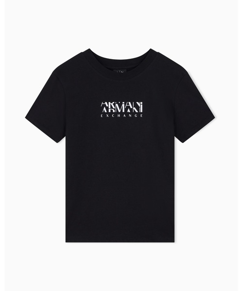 ARMANI EXCHANGE(アルマーニエクスチェンジ)の「【A|X アルマーニ エクスチェンジ】<オンライン限定>AXロゴ 半袖クルーネックTシャツ/REGULAR BOXY(Tシャツ/カットソー・レディース・ホワイト/ブラック・MEDIUM/LARGE/X-SMALL/X-LARGE/SMALL)」の4枚目の写真