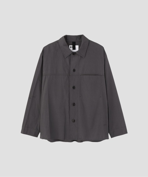 MHL.(エムエイチエル)の「DRY COTTON LINEN PLAINWEAVE(シャツ/ブラウス・メンズ・チャコール/ブラウン・LARGE/SMALL/MEDIUM)」の4枚目の写真