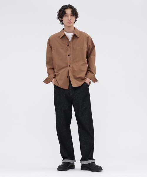 MHL.(エムエイチエル)の「DRY COTTON LINEN PLAINWEAVE(シャツ/ブラウス・メンズ・チャコール/ブラウン・LARGE/SMALL/MEDIUM)」の7枚目の写真
