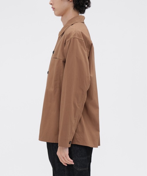 MHL.(エムエイチエル)の「DRY COTTON LINEN PLAINWEAVE(シャツ/ブラウス・メンズ・チャコール/ブラウン・LARGE/SMALL/MEDIUM)」の8枚目の写真