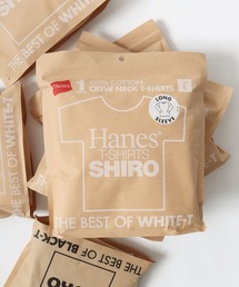 Hanes/へインズ T-SHIRTS SHIRO/シロ 白 ホワイト 無地 クルーネック 長袖Tシャツ/ロンT/1P パックT/レディース メンズ
