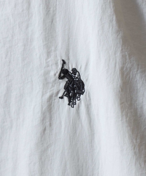 U.S. POLO ASSN.(ユーエスポロアッスン)の「U.S. POLO ASSN./ユーエスポロアッスン 別注 オーバーサイズ ワンポイント刺繍 ブロークコア ナイロンジャケット トラックジャケット ブルゾン(ナイロンジャケット・メンズ・ブラック/グレー/ブラック系その他/ライトグレー・LL/L/M)」の18枚目の写真