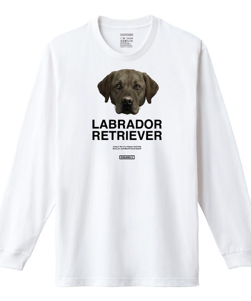 Moftique(モフティック)の「Moftique(モフティック) 長袖Tシャツ ラブラドールレトリバー 犬 ドッグ ペット アニマル プリント 袖リブ ロンT トップス メンズ ユニセックス(Tシャツ/カットソー・レディース・ブラック/ホワイト・XS/S)」の2枚目の写真