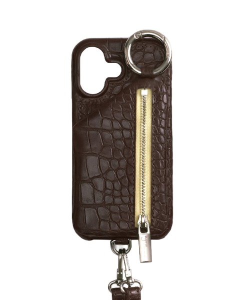 iPhone17/17Pro】ajew cadenas croco zipphone case（スマホケース